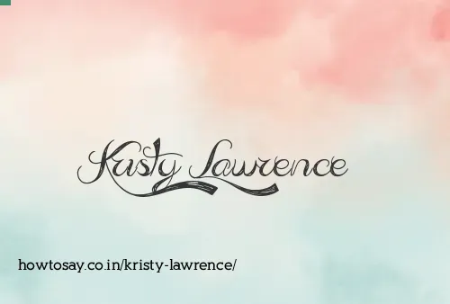 Kristy Lawrence