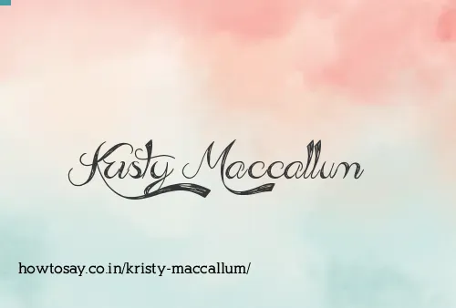 Kristy Maccallum