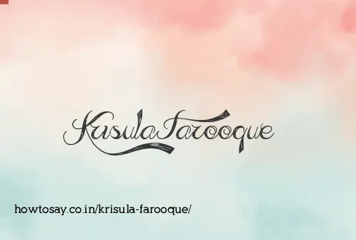 Krisula Farooque