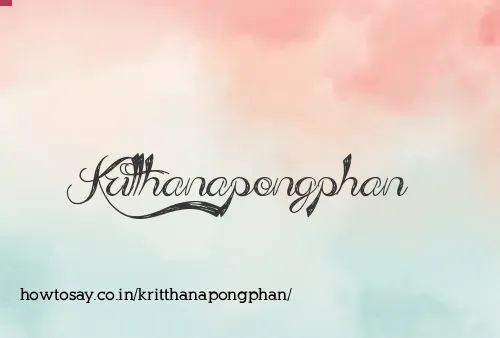 Kritthanapongphan