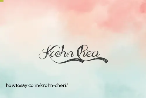 Krohn Cheri