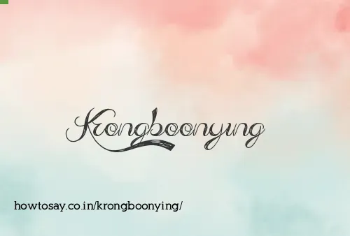 Krongboonying