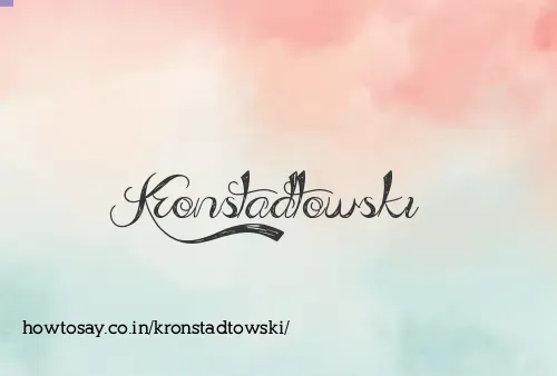 Kronstadtowski