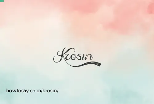 Krosin