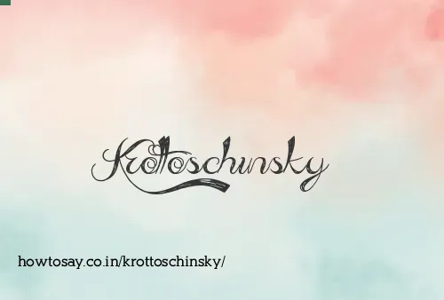 Krottoschinsky
