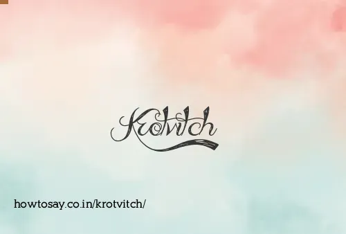 Krotvitch