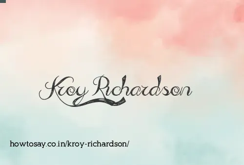 Kroy Richardson