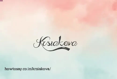 Krsiakova