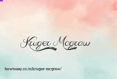 Kruger Mcgraw