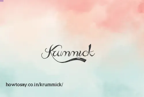 Krummick