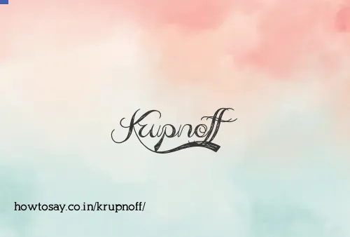 Krupnoff