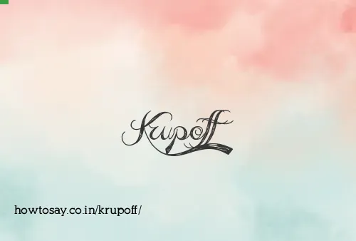 Krupoff