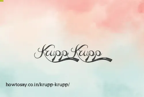 Krupp Krupp