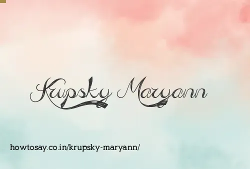 Krupsky Maryann