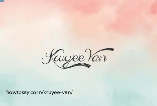 Kruyee Van