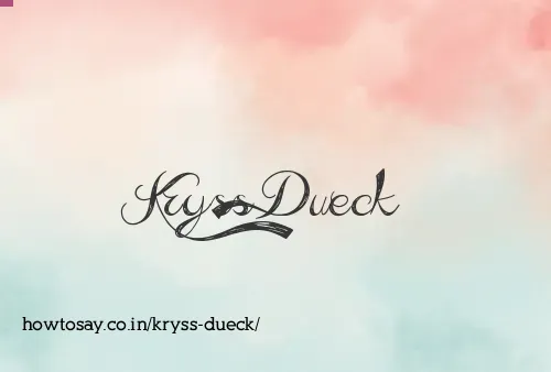 Kryss Dueck