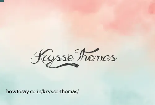 Krysse Thomas