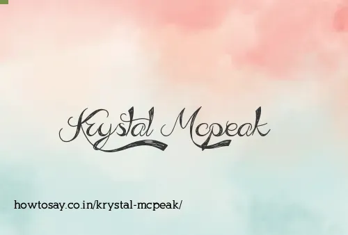 Krystal Mcpeak
