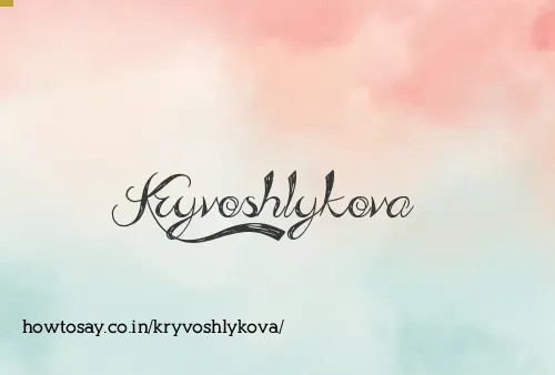 Kryvoshlykova