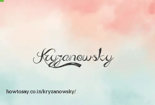 Kryzanowsky