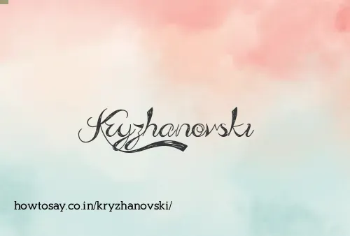 Kryzhanovski