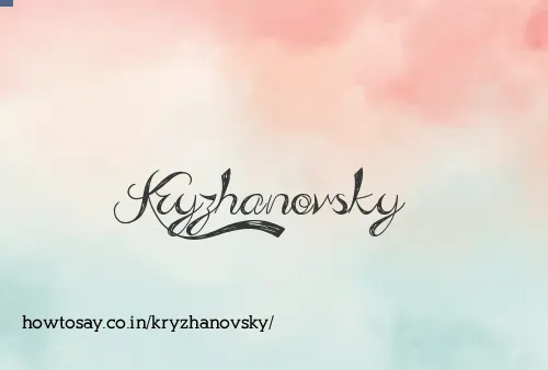 Kryzhanovsky