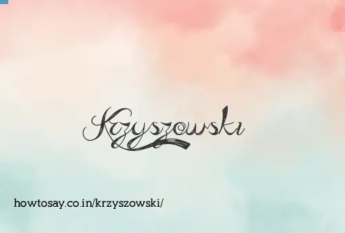Krzyszowski