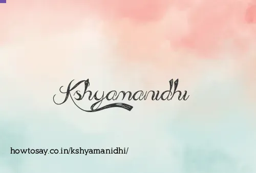 Kshyamanidhi