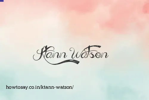 Ktann Watson
