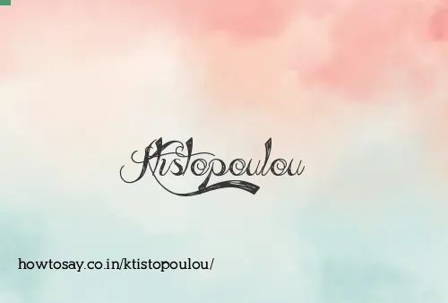 Ktistopoulou