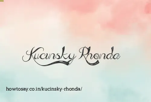 Kucinsky Rhonda