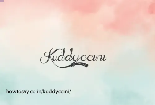 Kuddyccini