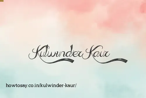 Kulwinder Kaur