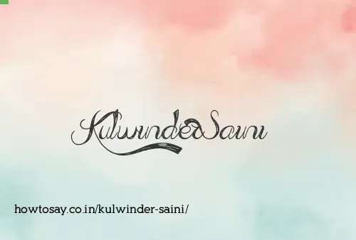 Kulwinder Saini