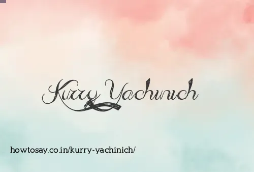 Kurry Yachinich