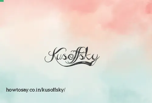 Kusoffsky