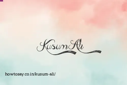 Kusum Ali