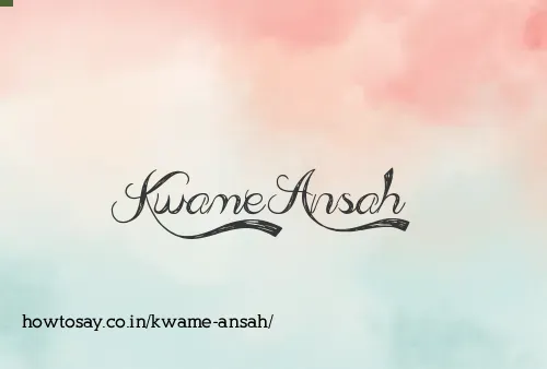 Kwame Ansah