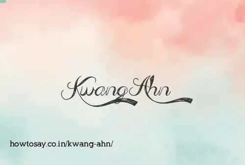 Kwang Ahn