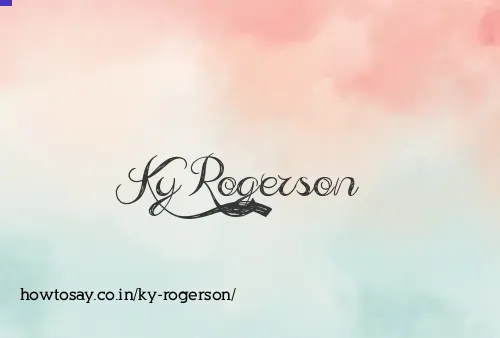 Ky Rogerson