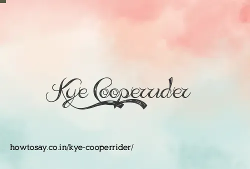 Kye Cooperrider