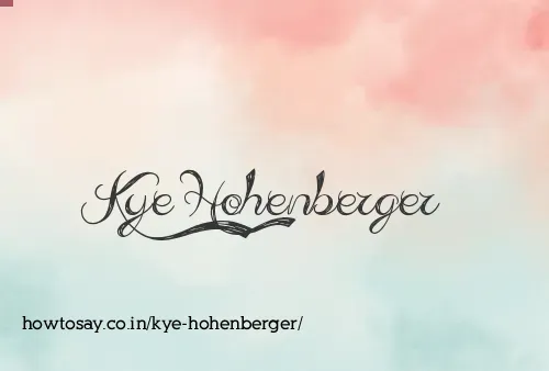 Kye Hohenberger