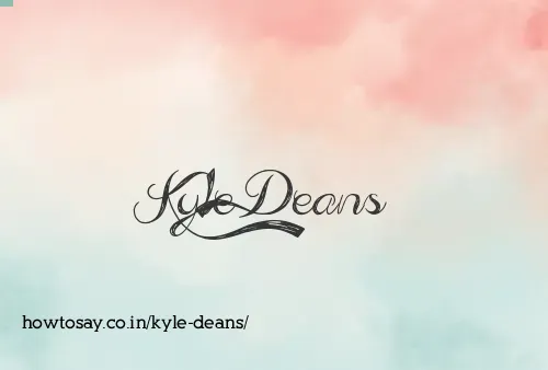 Kyle Deans