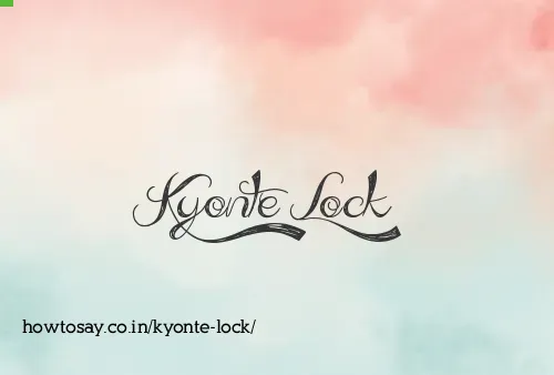 Kyonte Lock