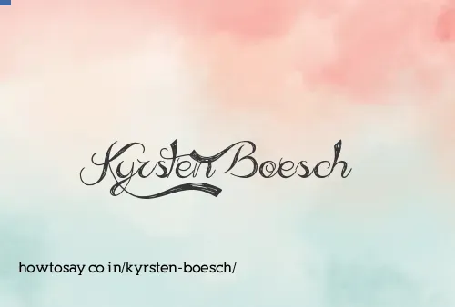 Kyrsten Boesch