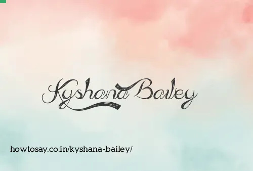 Kyshana Bailey