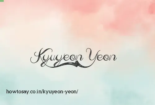 Kyuyeon Yeon