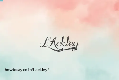L Ackley