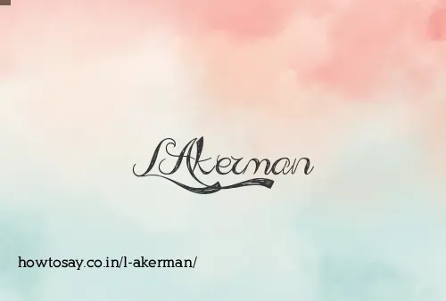 L Akerman