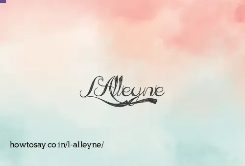 L Alleyne